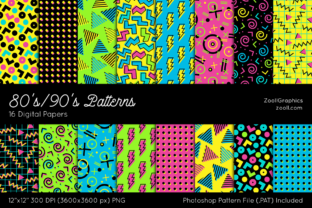 80s & 90s Patterns Digital Papers
