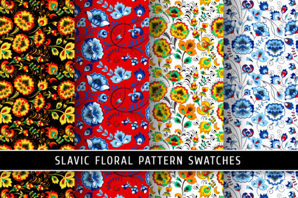 Floral Slavic Seamless Patterns 1: A Versatile Design Resource