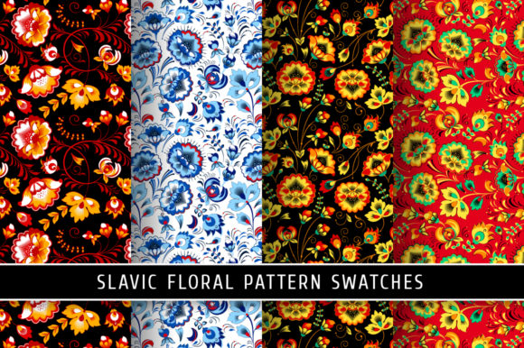 Floral Slavic Seamless Patterns 2: A Versatile Resource for Designers and Creators