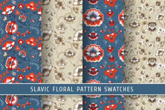 Floral Slavic Seamless Patterns 4: A Versatile Resource for Designers and Creators