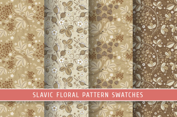 Floral Slavic Seamless Patterns 5