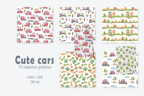 Kids Seamless Patterns Digital Paper for Creative Projects