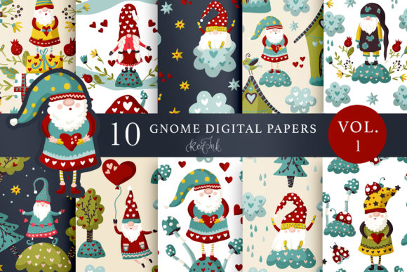 Valentines Gnome Seamless Patterns Vol.1: A Creative Resource for Designers and Enthusiasts