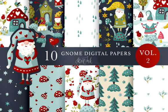 Valentines Gnome Seamless Patterns Vol.2: A Creative Resource for Design Enthusiasts