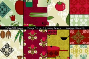 Vintage Kitchen Cooking Patterns: A Timeless Design Collection for Creative Projects