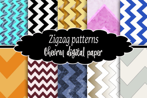 Zigzag Patterns Digital Paper Pack: Enhancing Creativity in the Digital Age